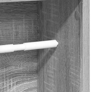Badezimmerschrank mit Rollenhalter Grau Sonoma 90cm