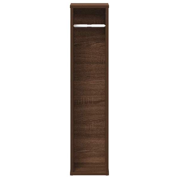 Badezimmerschrank mit Rollenhalter, Braune Eiche