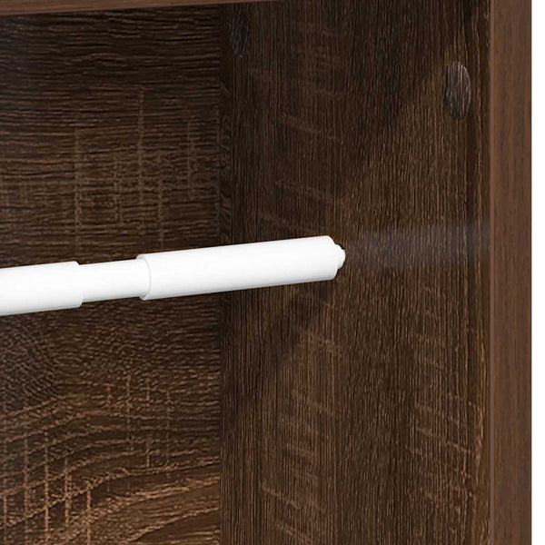 Badezimmerschrank mit Rollenhalter, Braune Eiche