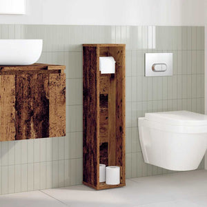 Badezimmerschrank Altholz mit Rollenhalter