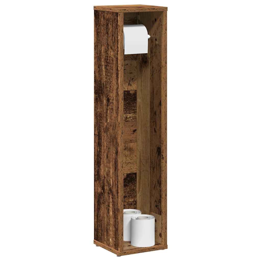 Badezimmerschrank Altholz mit Rollenhalter