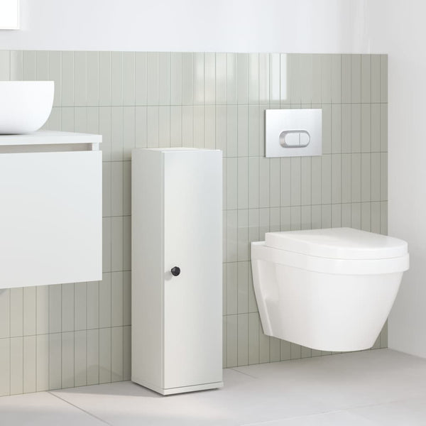 Badezimmerschrank Weiß mit Rollenhalter