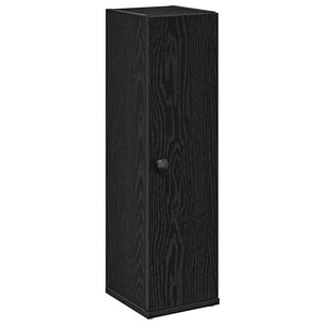 Schwarzer Badezimmerschrank mit Rollenhalter
