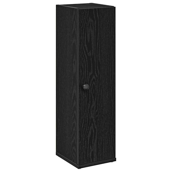 Schwarzer Badezimmerschrank mit Rollenhalter