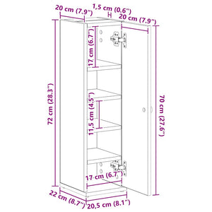Schwarzer Badezimmerschrank mit Rollenhalter