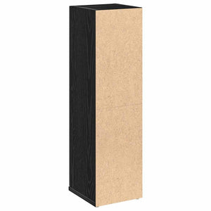 Schwarzer Badezimmerschrank mit Rollenhalter