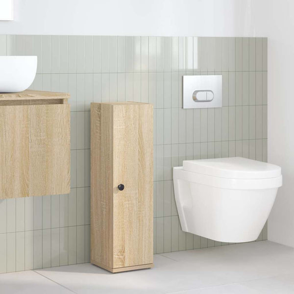 Badezimmerschrank Sonoma Eiche mit Rollenhalter