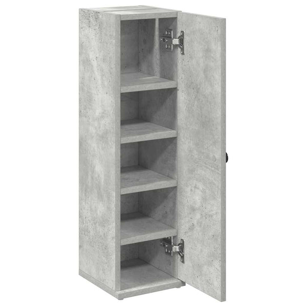 Badschrank mit Rollenhalter Betongrau