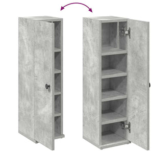 Badschrank mit Rollenhalter Betongrau