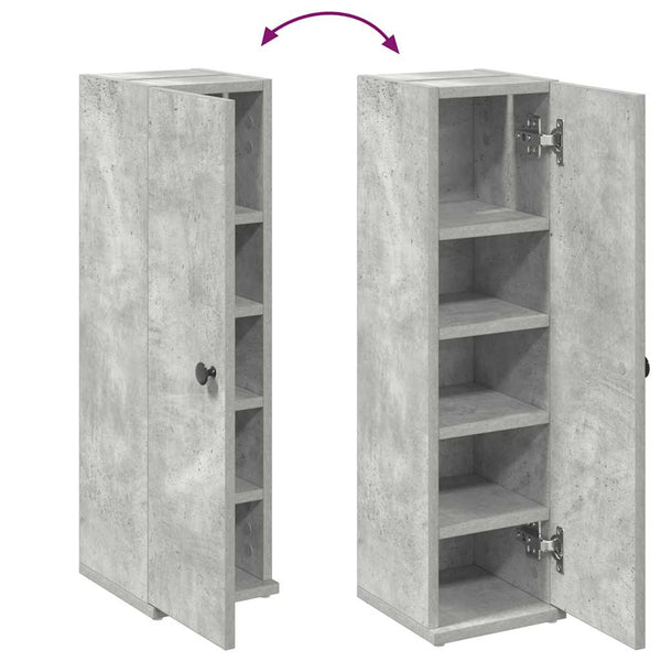 Badschrank mit Rollenhalter Betongrau