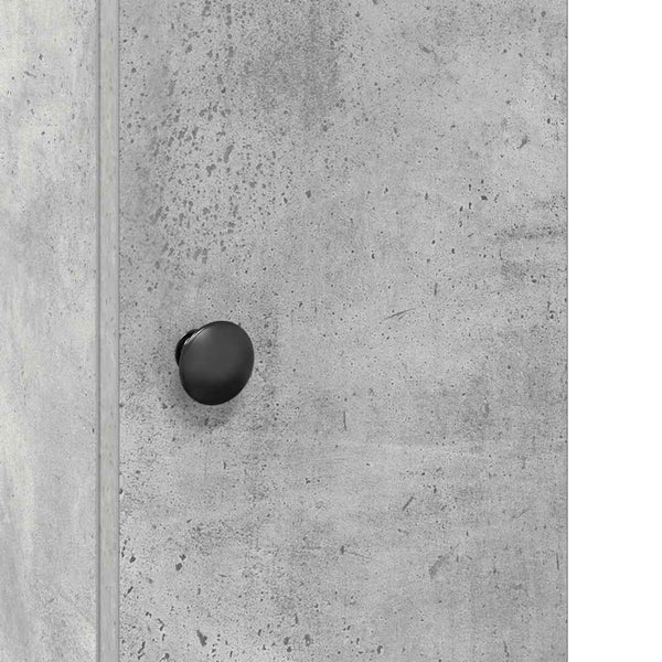 Badschrank mit Rollenhalter Betongrau
