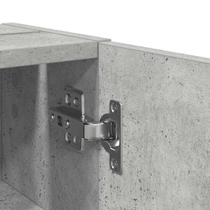 Badschrank mit Rollenhalter Betongrau