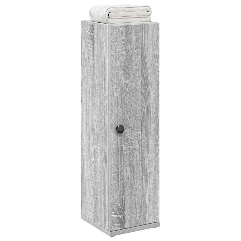 Badezimmerschrank Grau Sonoma mit Rollenhalter