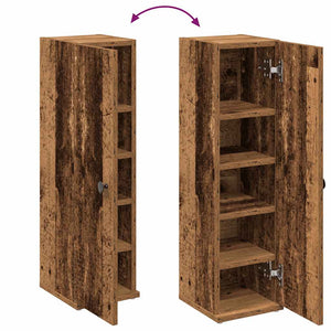 Badschrank mit Rollenhalter Altholz-Optik