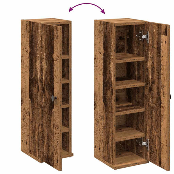 Badschrank mit Rollenhalter Altholz-Optik
