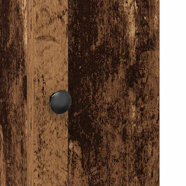 Badschrank mit Rollenhalter Altholz-Optik
