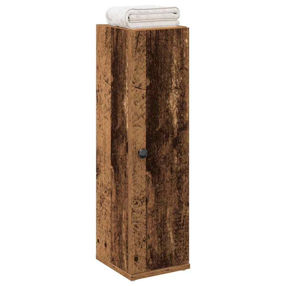 Badschrank mit Rollenhalter Altholz-Optik