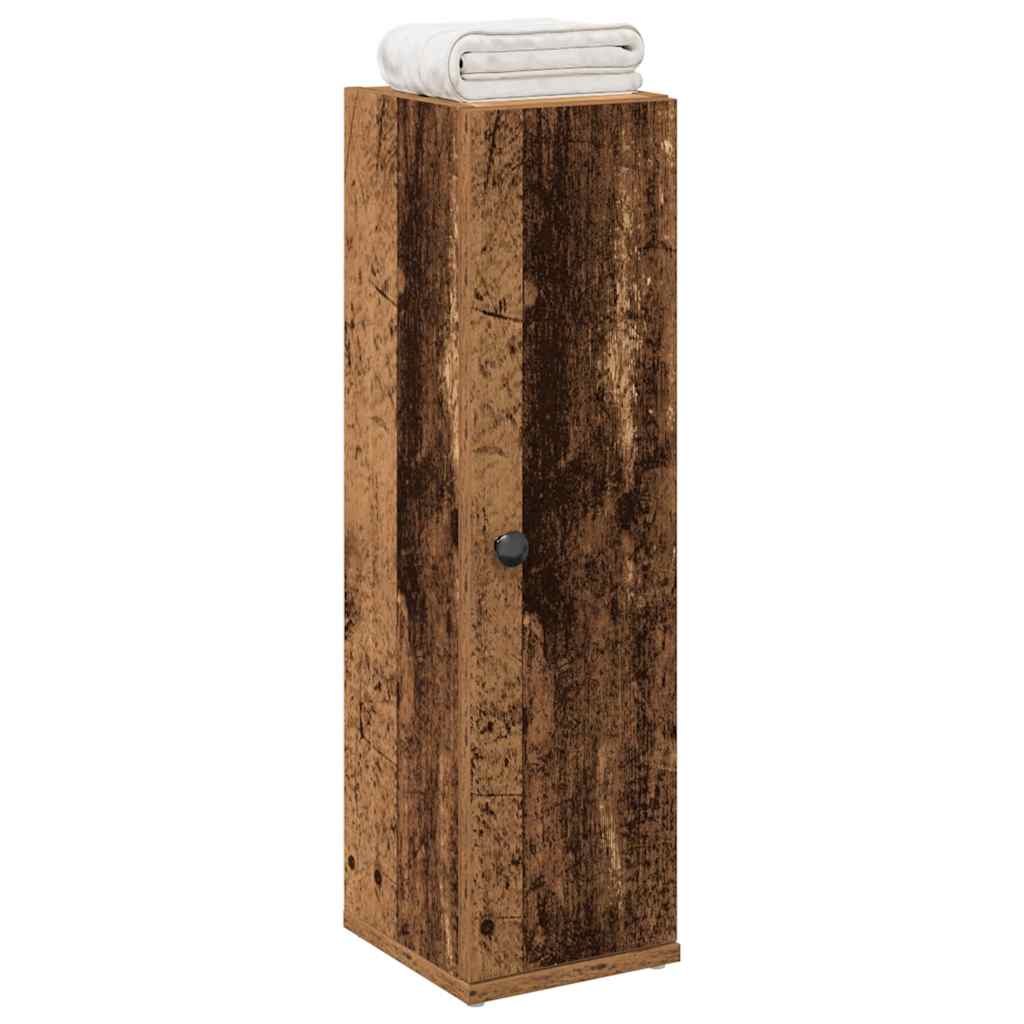 Badschrank mit Rollenhalter Altholz-Optik