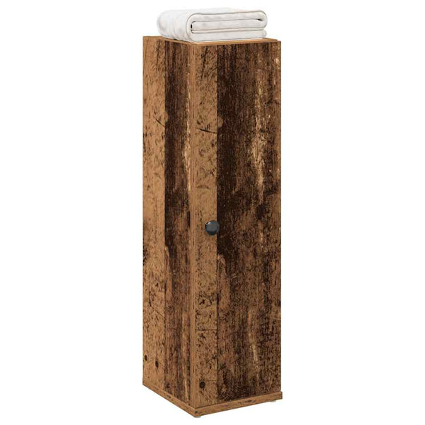 Badschrank mit Rollenhalter Altholz-Optik