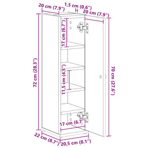 Badezimmerschrank Artisan-Eiche mit Rollenhalter