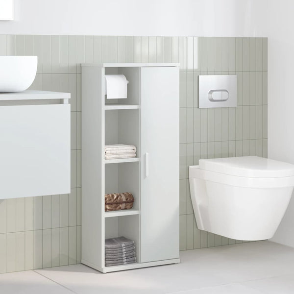 Badezimmerschrank Weiß mit Rollenhalter