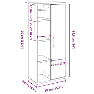 Badezimmerschrank Weiß mit Rollenhalter