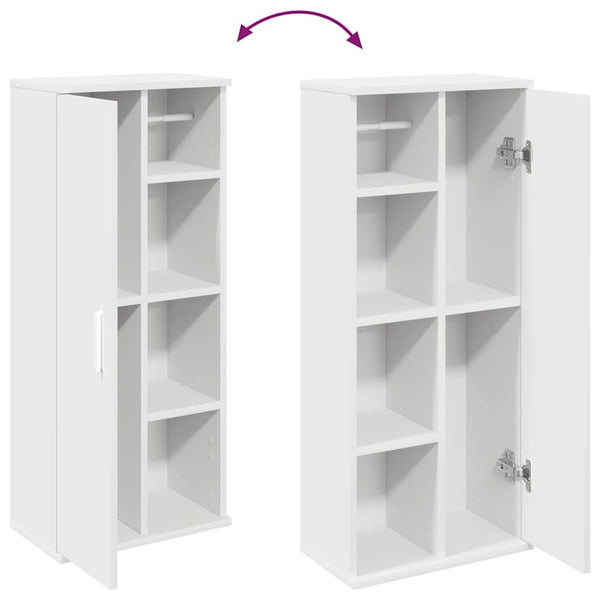 Badezimmerschrank Weiß mit Rollenhalter