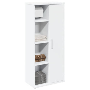 Badezimmerschrank Weiß mit Rollenhalter