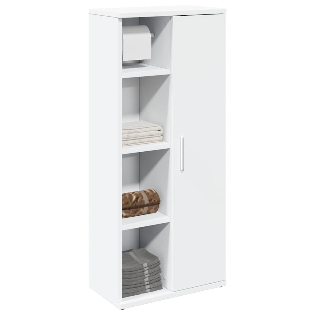 Badezimmerschrank Weiß mit Rollenhalter