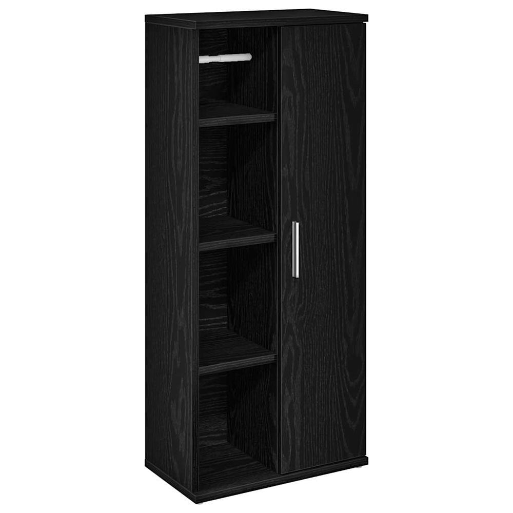 Badezimmerschrank Schwarz mit Rollenhalter