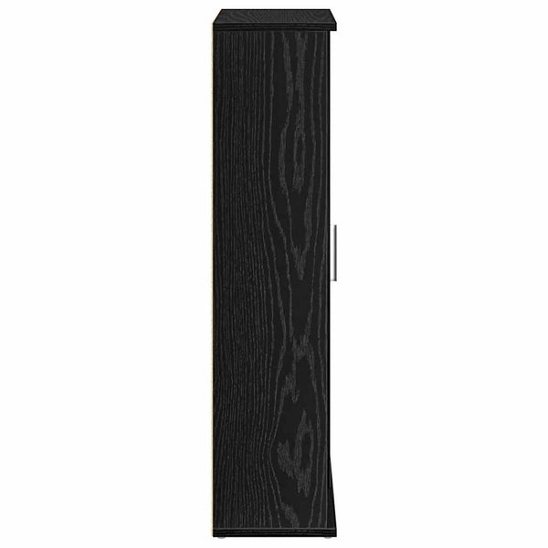 Badezimmerschrank Schwarz mit Rollenhalter