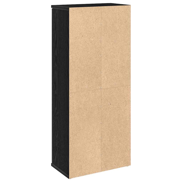 Badezimmerschrank Schwarz mit Rollenhalter