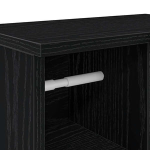 Badezimmerschrank Schwarz mit Rollenhalter