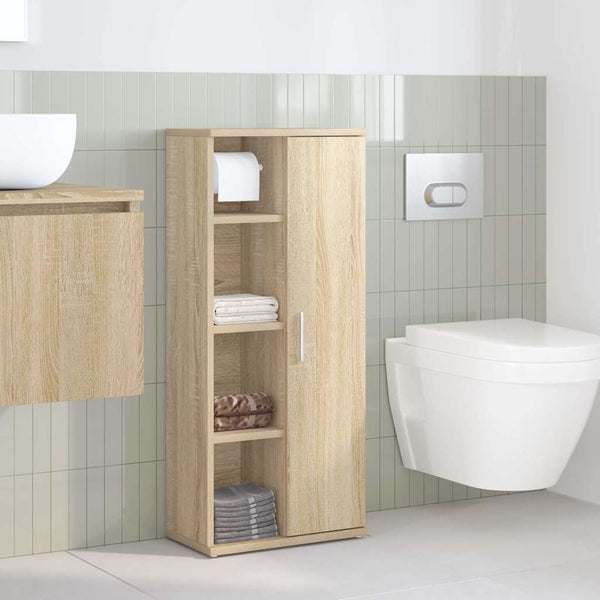 Badezimmerschrank Sonoma Eiche mit Rollenhalter
