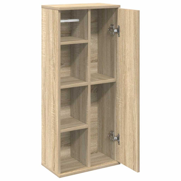 Badezimmerschrank Sonoma Eiche mit Rollenhalter