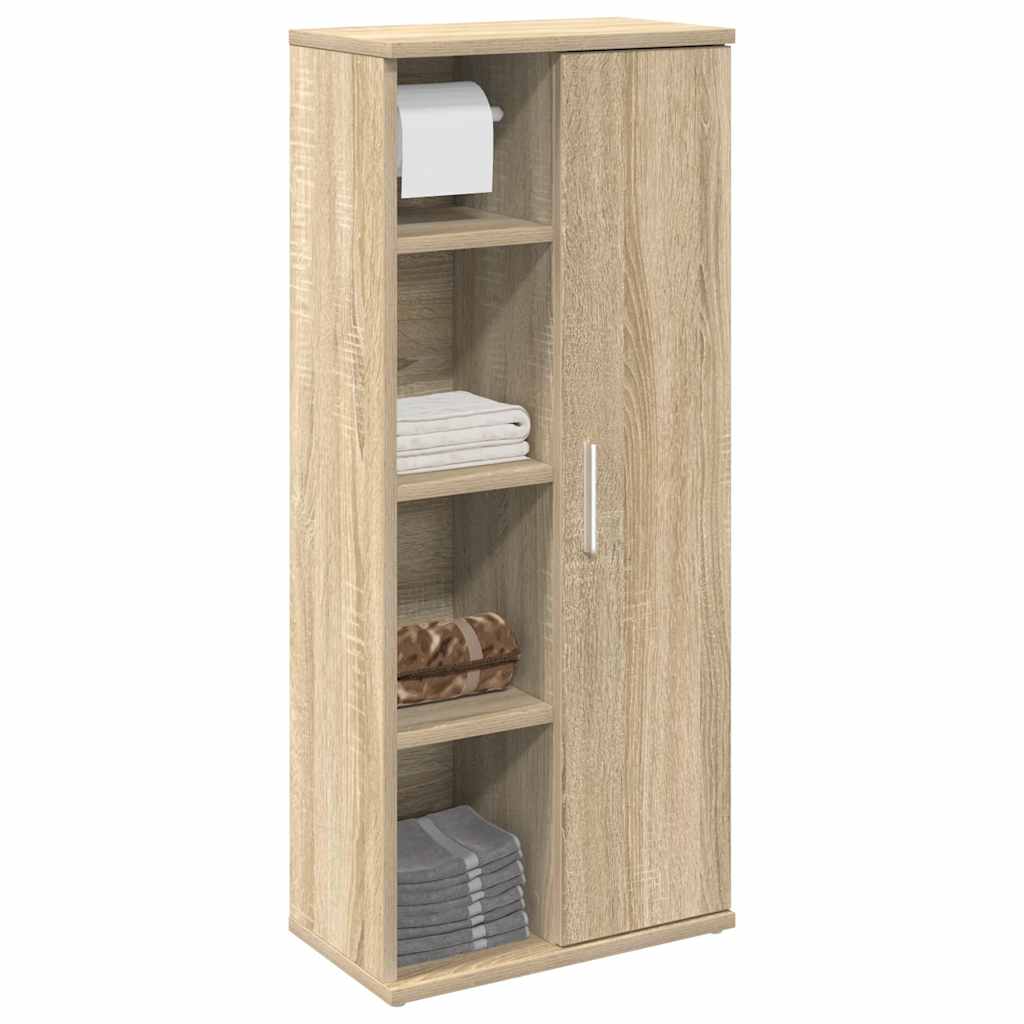 Badezimmerschrank Sonoma Eiche mit Rollenhalter