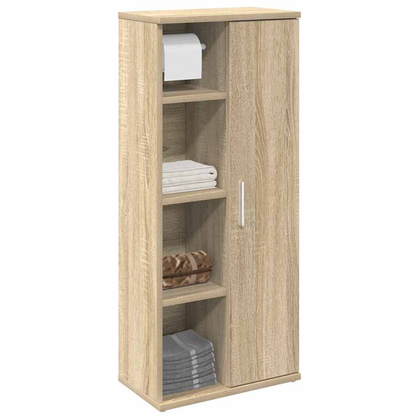 Badezimmerschrank Sonoma Eiche mit Rollenhalter