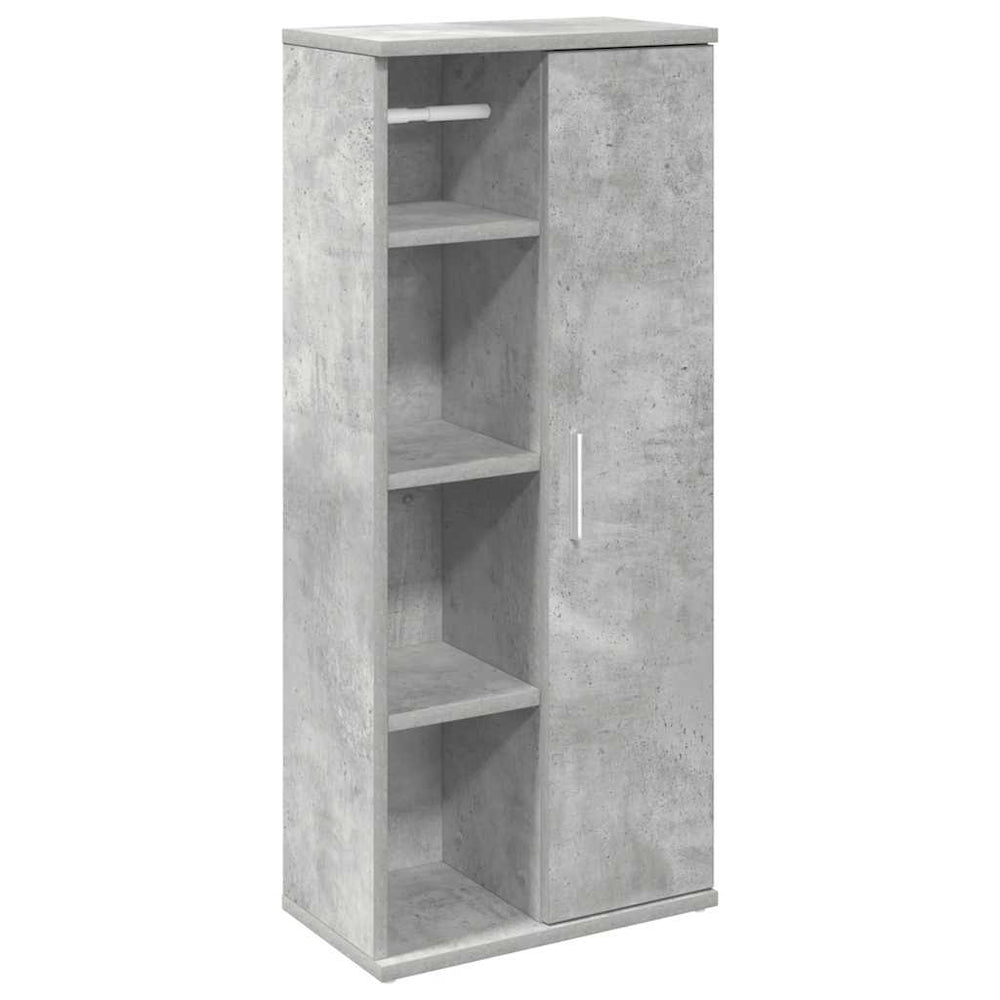 vidaXL Meuble de salle de bain avec porte-rouleau Gris béton 39x22x90 cm