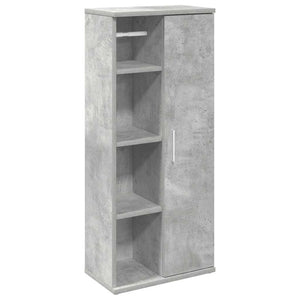Badschrank Betongrau mit Rollenhalter
