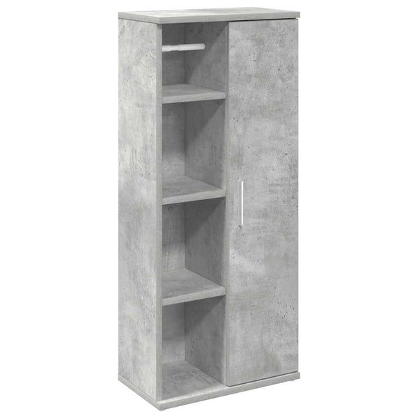 Badschrank Betongrau mit Rollenhalter