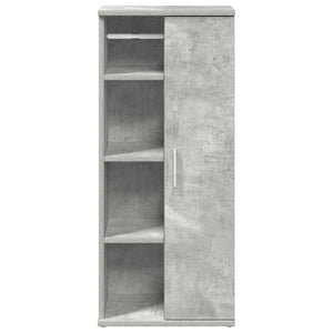Badschrank Betongrau mit Rollenhalter