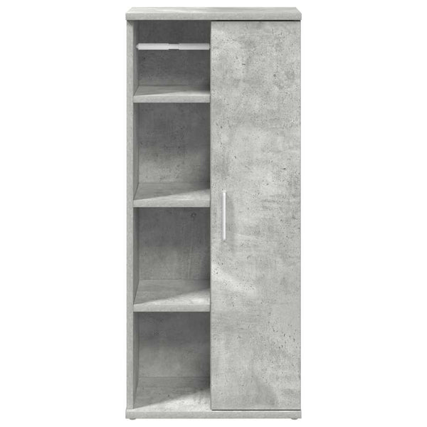 Badschrank Betongrau mit Rollenhalter