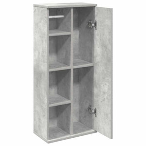 Badschrank Betongrau mit Rollenhalter