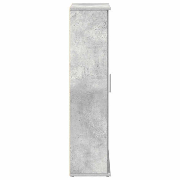 Badschrank Betongrau mit Rollenhalter