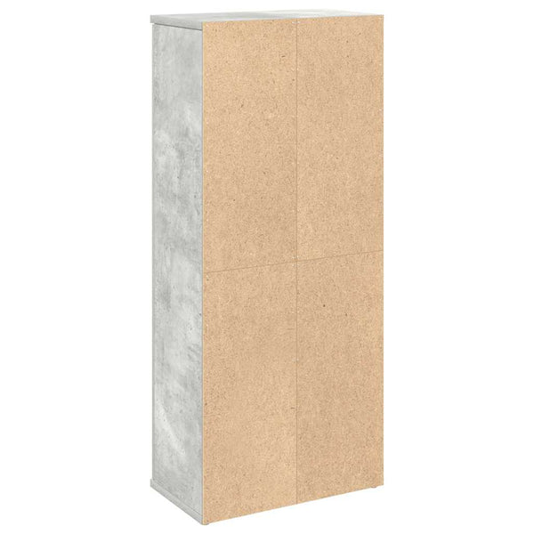 Badschrank Betongrau mit Rollenhalter