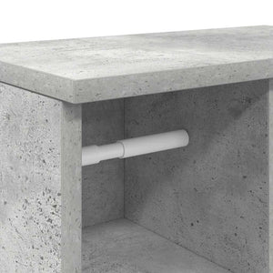 Badschrank Betongrau mit Rollenhalter
