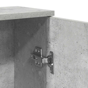 Badschrank Betongrau mit Rollenhalter