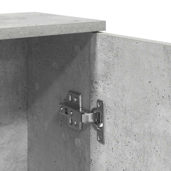 Badschrank Betongrau mit Rollenhalter