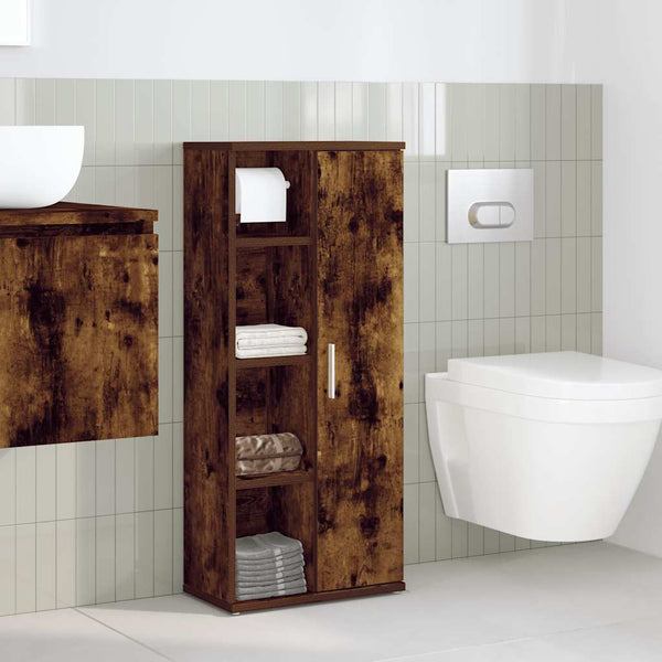 Badezimmerschrank Räuchereiche mit Rollenhalter