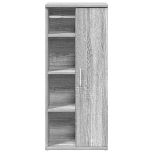 Badezimmerschrank Grau Sonoma mit Rollenhalter